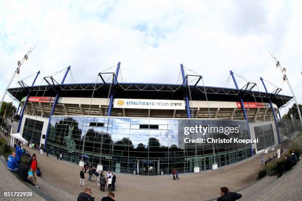 General view of the Schauinsland-Reisen-Arena prior to the Second Bundesliga match between MSV Duisburg and Holstein Kiel at...