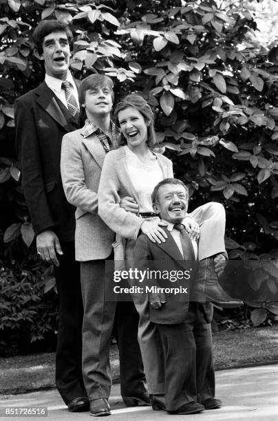 The stars of 'Star Wars: Episode V û The Empire Strikes Back' attend a photocall outside the Savoy Hotel, Peter Mayhew, Mark Hamill, Carrie Fisher...