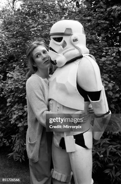 The stars of 'Star Wars: Episode V û The Empire Strikes Back' attend a photocall outside the Savoy Hotel, actress Carrie Fisher with the...