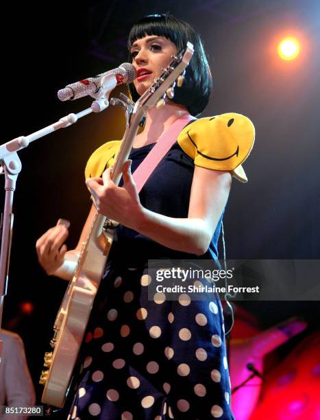 Katy Perry performs at Manchester Academy on February 25, 2009 in Manchester, England.