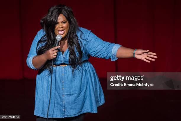 Comedian Nicole Byer attends Beef Relief - a special benefit for the International Rescue Committee at Largo on September 21, 2017 in Los Angeles,...