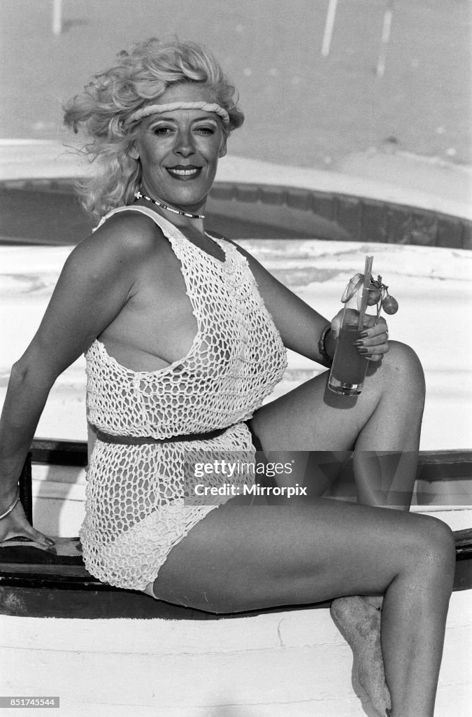 Julie Goodyear on holiday in Portugal