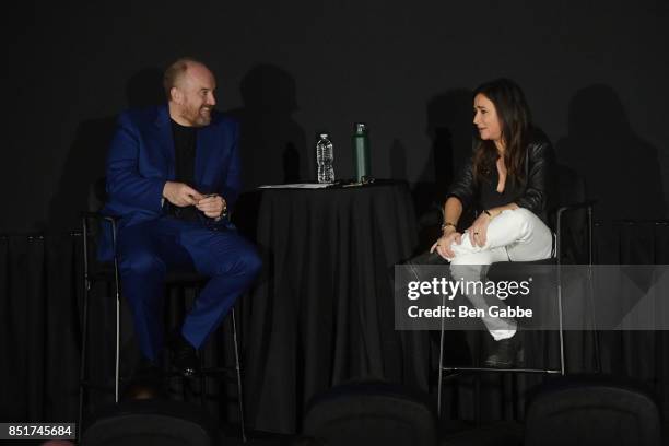 Louis C.K. And actress Pamela Adlon attend Tribeca TV Festival's sneak peek of Better Things at Cinepolis Chelsea on September 22, 2017 in New York...