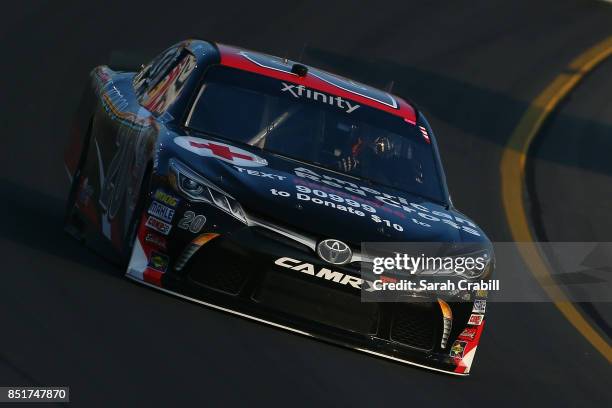 Ryan Preece, driver of the Hurricane Relief Toyota, practices for the NASCAR Xfinity Series VisitMyrtleBeach.com 300 at Kentucky Speedway on...