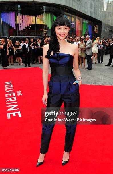 Rila Fukushima arriving for the UK Premiere of The Wolverine, at the Empire Leicester Square, London.