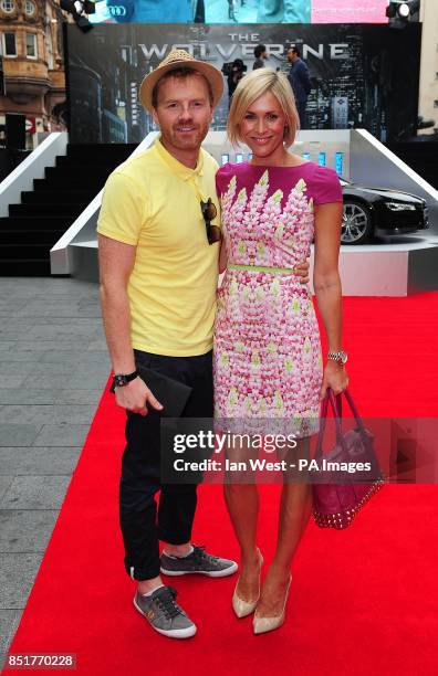 Jenni Falconer and James Midgley arriving for the UK Premiere of The Wolverine, at the Empire Leicester Square, London.