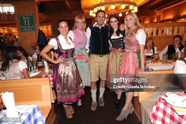 Christa Kinshofer with her husband Dr. Erich Rembeck, daughter Stephanie , step daughter Laura Rembeck and daughter Alexandra Kinshofer during the...