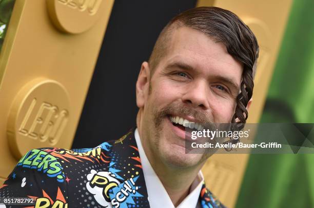 Perez Hilton arrives at the premiere of 'The LEGO Ninjago Movie' at Regency Village Theatre on September 16, 2017 in Westwood, California.