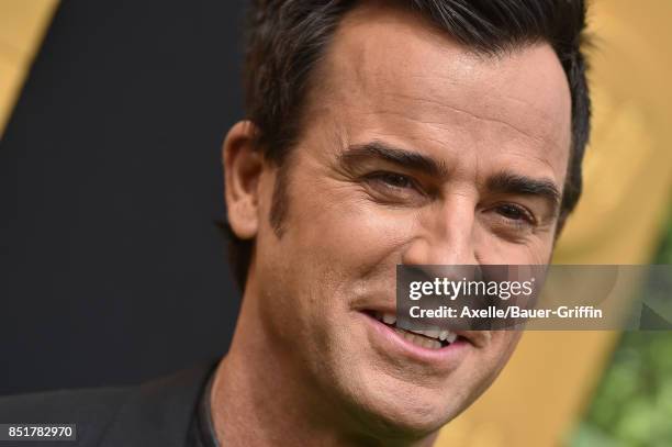 Actor Justin Theroux arrives at the premiere of 'The LEGO Ninjago Movie' at Regency Village Theatre on September 16, 2017 in Westwood, California.