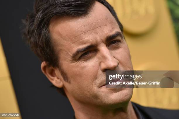 Actor Justin Theroux arrives at the premiere of 'The LEGO Ninjago Movie' at Regency Village Theatre on September 16, 2017 in Westwood, California.