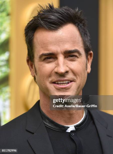 Actor Justin Theroux arrives at the premiere of 'The LEGO Ninjago Movie' at Regency Village Theatre on September 16, 2017 in Westwood, California.