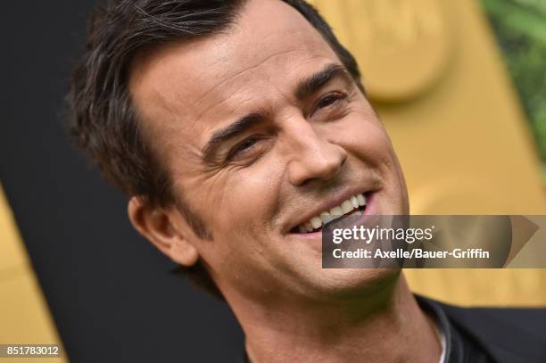 Actor Justin Theroux arrives at the premiere of 'The LEGO Ninjago Movie' at Regency Village Theatre on September 16, 2017 in Westwood, California.