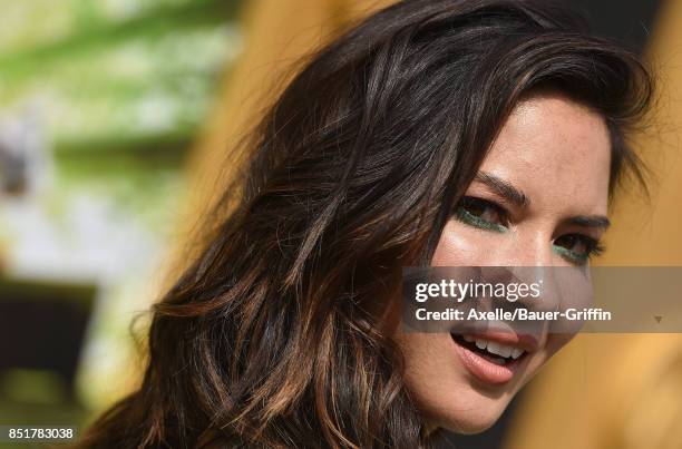 Actress Olivia Munn arrives at the premiere of 'The LEGO Ninjago Movie' at Regency Village Theatre on September 16, 2017 in Westwood, California.