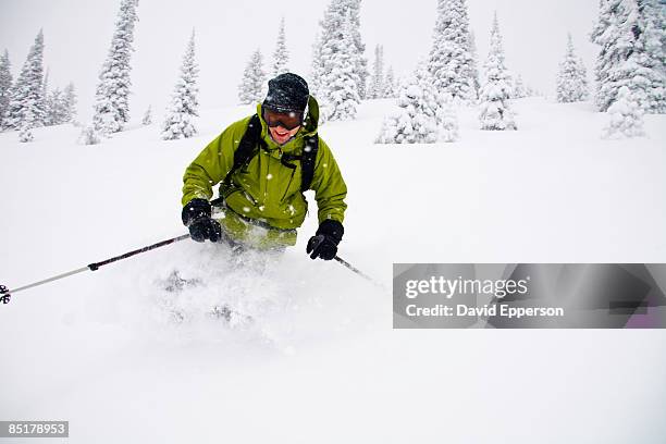 man skiing in colorado - steamboat springs stock pictures, royalty-free photos & images