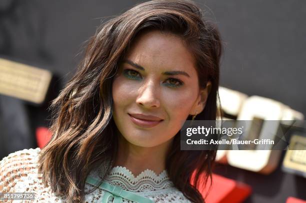 Actress Olivia Munn arrives at the premiere of 'The LEGO Ninjago Movie' at Regency Village Theatre on September 16, 2017 in Westwood, California.