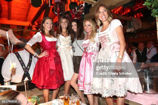 Simone Ballack, Natalie Lefevre, Andrea Dibelius, Carol Ascher, Silvia Bruttini during the Oktoberfest at Kaefer Schaenke Theresienwiese on September...