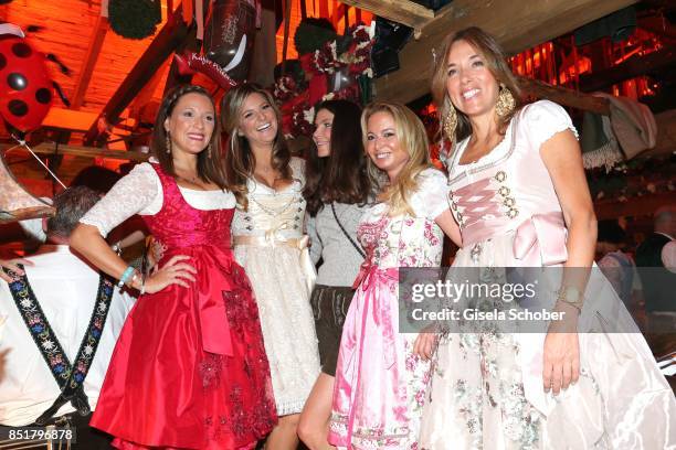 Simone Ballack, Natalie Lefevre, Andrea Dibelius, Carol Ascher, Silvia Bruttini during the Oktoberfest at Kaefer Schaenke Theresienwiese on September...