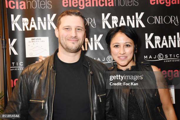 Stephane Bilella and Caroline Chu attend "Krank" Screening Cocktail at SACD on September 22, 2017 in Paris, France.