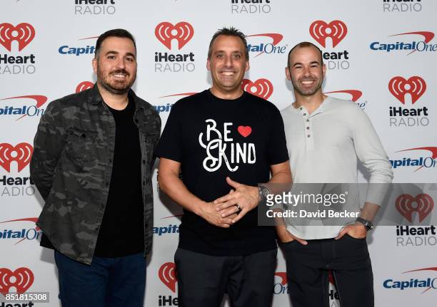 Brian Quinn, Joseph Gatto and James Murray attend the 2017 iHeartRadio Music Festival at T-Mobile Arena on September 22, 2017 in Las Vegas, Nevada.