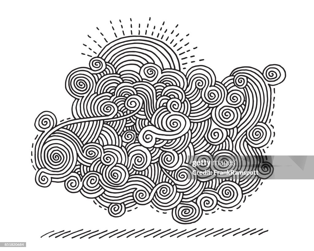 Swirl Pattern Contour Line Abstract Swirls Line Drawing