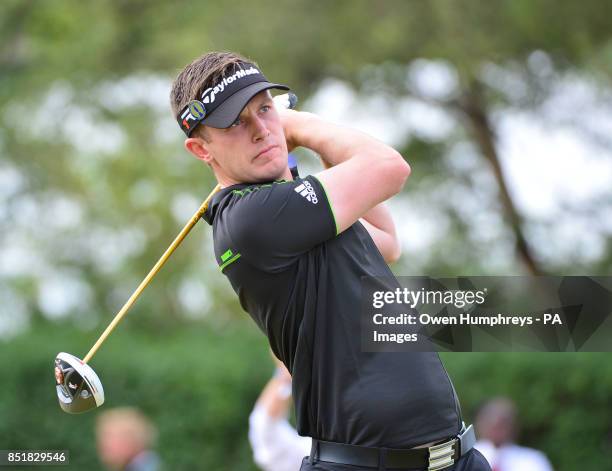 England's Garrick Porteous during day one of the 2013 Open Championship at Muirfield Golf Club, East Lothian.