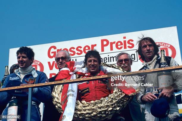 Mario Andretti, Jody Scheckter, Jacques Laffite, Grand Prix of Germany, Hockenheimring, 30 July 1978.