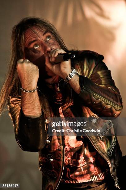 Photo of Andi DERIS and HELLOWEEN, Andi Deris performing on stage