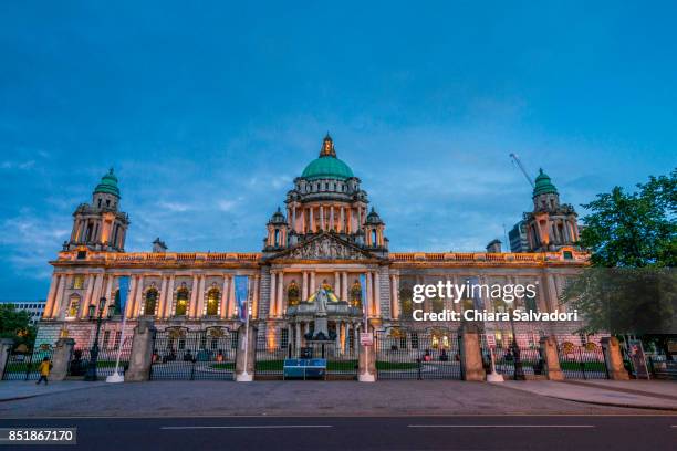 belfast city hall - belfast stock pictures, royalty-free photos & images