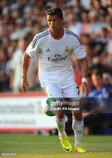 Real Madrid's Cristiano Ronaldo in action during the pre-season friendly at the Goldsands Stadium, Bournemouth.