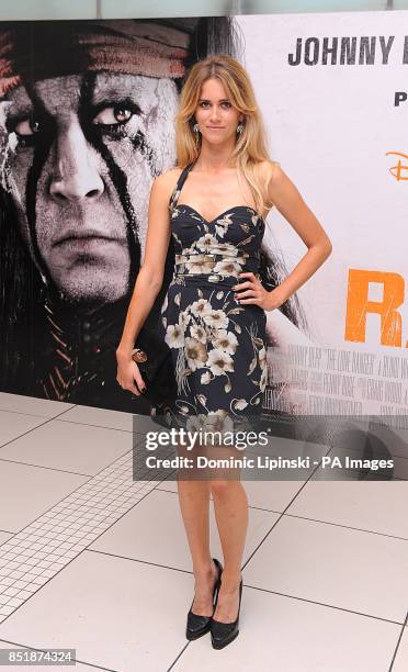 Jade Williams aka Sunday Girl arriving at the UK Premiere of The Lone Ranger, at the Odeon West End cinema in London.