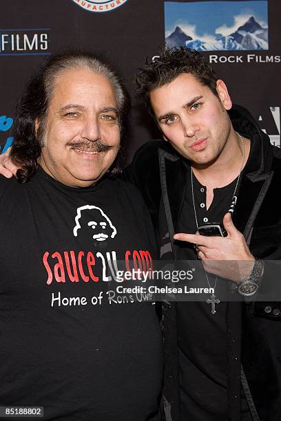 Adult star Ron Jeremy and producer David Pearce attend the Pimp My Wheel Chair Charity Event at Club My House on February 18, 2009 in Hollywood,...