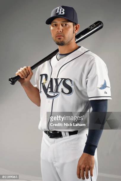 Jason Bartlett of the Tampa Bay Rays poses during Photo Day on February 20, 2009 at the Charlotte County Sports Park in Port Charlotte, Florida.