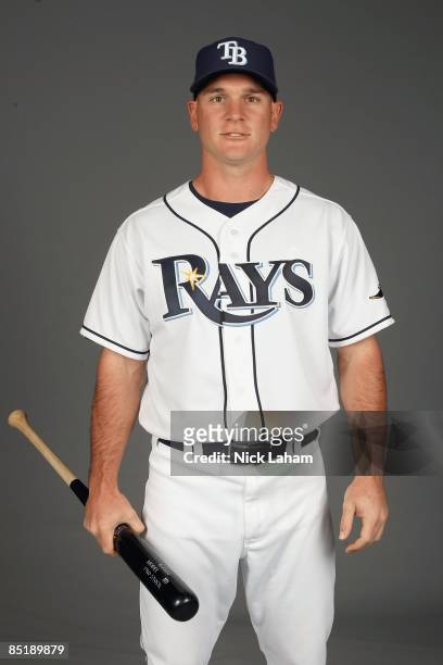 John Jaso of the Tampa Bay Rays poses during Photo Day on February 20, 2009 at the Charlotte County Sports Park in Port Charlotte, Florida.