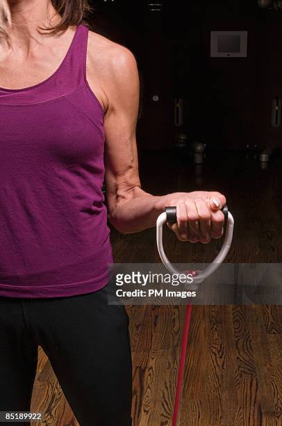 mature woman exercising - little falls new jersey foto e immagini stock