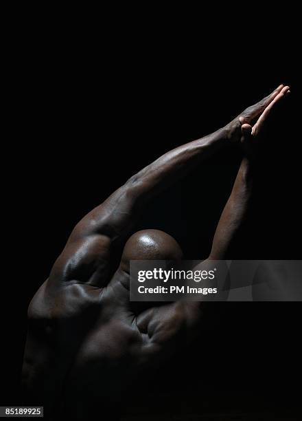 man stretching - little falls new jersey foto e immagini stock