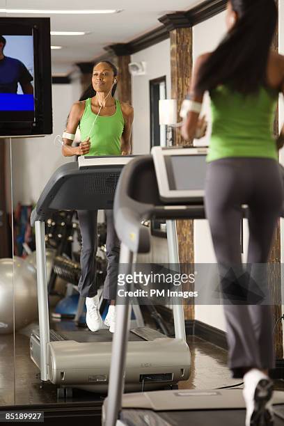 mature woman exercising - little falls new jersey foto e immagini stock