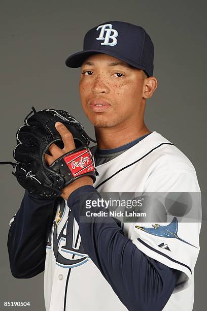 Calvin Medlock of the Tampa Bay Rays poses during Photo Day on February 20, 2009 at the Charlotte County Sports Park in Port Charlotte, Florida.