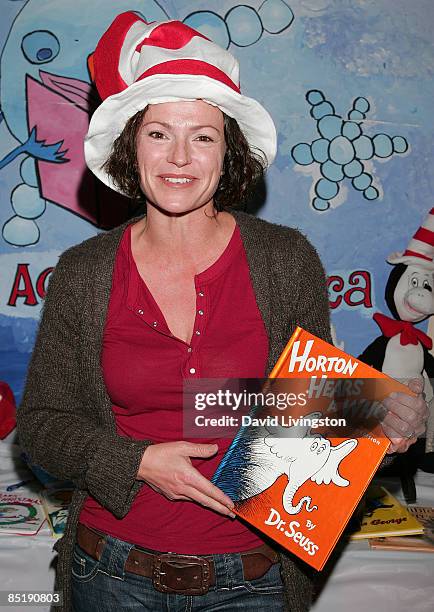 Actress Clare Carey attends the 11th annual Read Across America program at the Compton Unified School District Education Service Center on March 2,...