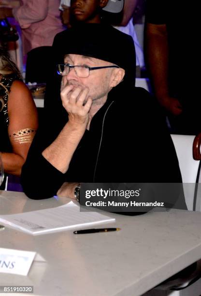 Phil Collins attends Little Dreams Foundation Music Auditions in Design District on September 20, 2017 in Miami, Florida.