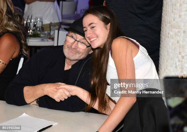 Phil Collins and Mika Graff attends Little Dreams Foundation Music Auditions in Design District on September 20, 2017 in Miami, Florida.