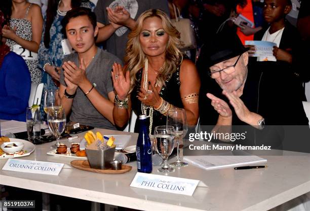 Nic Collins, Orianne Collins, Phil Collins attends Little Dreams Foundation Music Auditions in Design District on September 20, 2017 in Miami,...