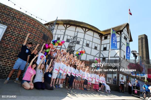 Members of the cast of from West End shows Mark Antolin from Matilda, Emma Crossley from Mamma Mia, Ian Hornal from Let It Be, John Lee from Jersey...