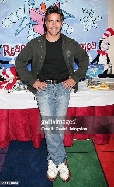 Actor Esai Morales attends the 11th annual Read Across America program at the Compton Unified School District Education Service Center on March 2,...