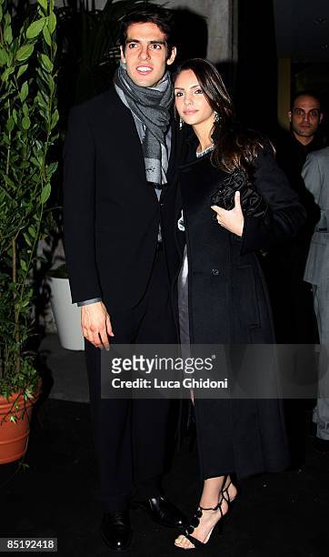 Kaka and his wife Caroline Celico attend the Extreme Beauty In Vogue dinner at the Gold Restaurant during Milan Fashion Week Autumn/Winter 2009 on...