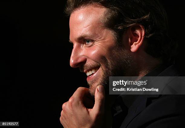 Actor Bradley Cooper arrives at Cosmopolitan's 2009 Fun Fearless Awards at the SLS Hotel on March 2, 2009 in Beverly Hills, California.