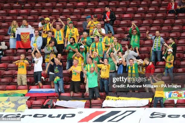 Kuban Krasnodar fans soak up the atmosphere at Fir Park