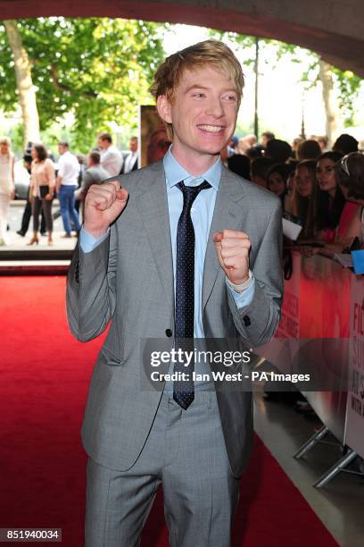 Domhnall Gleeson arriving for the world premiere of About Time, at Somerset House, London.