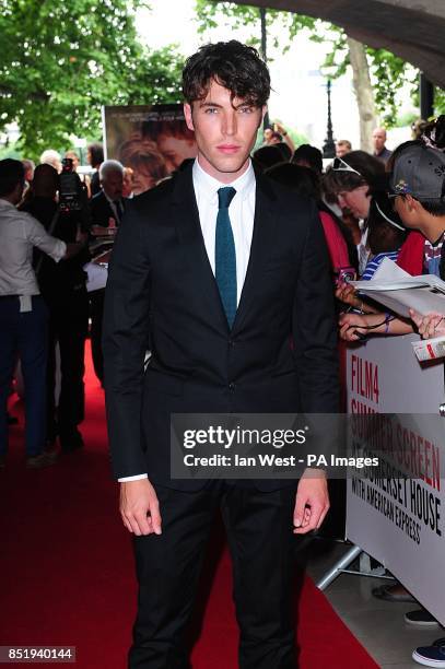 Tom Hughes arriving for the world premiere of About Time, at Somerset House, London.