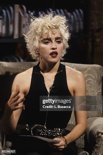 American musician Madonna poses for photographs, New York, New York, circa 1989.