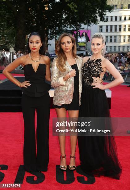 Leigh-Anne Pinnock, Jade Thirwall and Perrie Edwards arriving for the World Premiere of One Direction: This Is Us, at the Empire Leicester Square,...